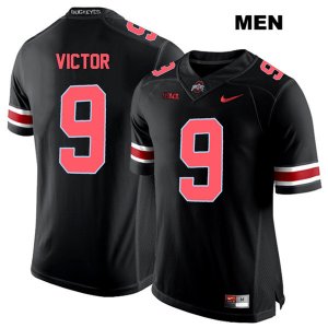 Men's NCAA Ohio State Buckeyes Binjimen Victor #9 College Stitched Authentic Nike Red Number Black Football Jersey FK20F85OQ